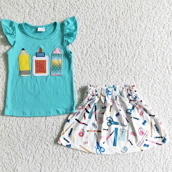 new design baby girl clothes set back to school kids boutique outfits apple bus pencil embroidery fashion kid girls clothing short sleeve sh, White
new design baby girl clothes set back to school kids boutique outfits apple bus pencil embroidery fashion kid girls clothing short sleeve sh, White
