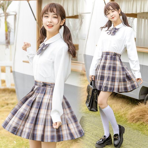 clothing sets bear's skirt jk uniform genuine plaid spot pleated spring summer college student, White
clothing sets bear's skirt jk uniform genuine plaid spot pleated spring summer college student, White