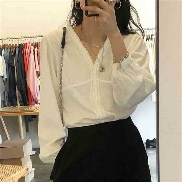 solid white retro elegant fashion women chic shirt lace vintage loose all match casual blouses 210525
solid white retro elegant fashion women chic shirt lace vintage loose all match casual blouses 210525