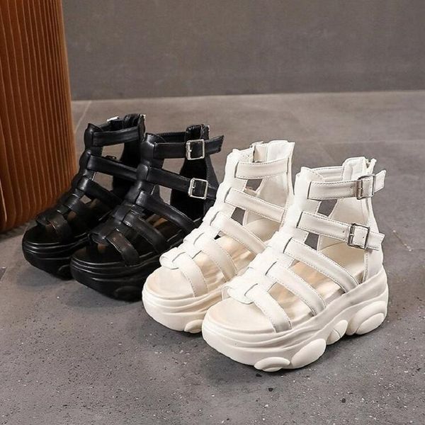 women high platform sandals new summer hollow chunky sneakers fashion casual wedges punk sandals for female da029, Black
women high platform sandals new summer hollow chunky sneakers fashion casual wedges punk sandals for female da029, Black