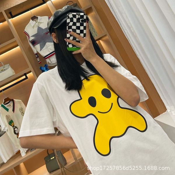 women's t-shirt designer 022 new biscuit smiling face printed short sleeve t-shirt women's design sense of minority loose round ne, White
women's t-shirt designer 022 new biscuit smiling face printed short sleeve t-shirt women's design sense of minority loose round ne, White