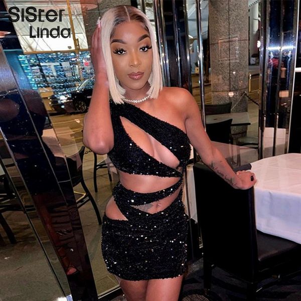 sisterlinda summer hollow black slim dress women inclined shoulder sleevesess bandage backless party bodycon mini dress 220521, Black;gray
sisterlinda summer hollow black slim dress women inclined shoulder sleevesess bandage backless party bodycon mini dress 220521, Black;gray