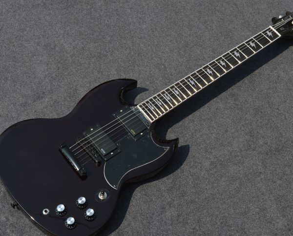 sg electric guitar body mahogany finish gloss emg activity pickups, black hardware lightning inlay
sg electric guitar body mahogany finish gloss emg activity pickups, black hardware lightning inlay