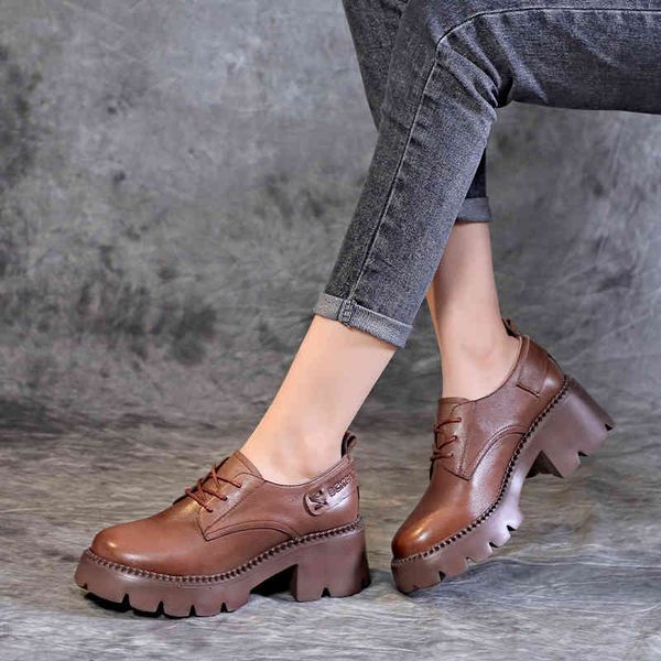 dress shoes the first layer of cowhide leather shoes women's spring lace up single british style versatile casual loafers c86h, Black
dress shoes the first layer of cowhide leather shoes women's spring lace up single british style versatile casual loafers c86h, Black