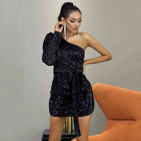 designer women's prom dresses 2022 women's sequin evening single off shoulder slim dresses spring, Black
designer women's prom dresses 2022 women's sequin evening single off shoulder slim dresses spring, Black