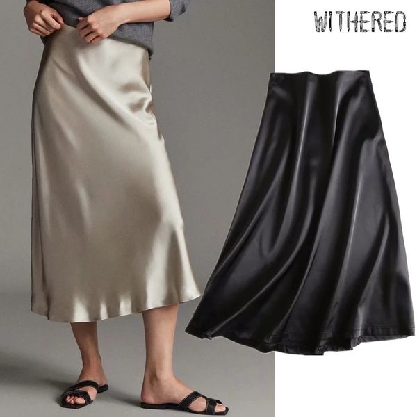 withered autumn midi skirt women england urban style satin silk high waist elegant faldas mujer moda long skirts y200326, Black
withered autumn midi skirt women england urban style satin silk high waist elegant faldas mujer moda long skirts y200326, Black