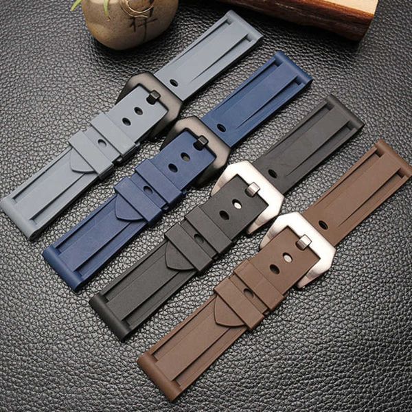 22 24mm soft silicone watch band for panerai colorful rubber wrist bracelet replacement strap, Black;brown
22 24mm soft silicone watch band for panerai colorful rubber wrist bracelet replacement strap, Black;brown
