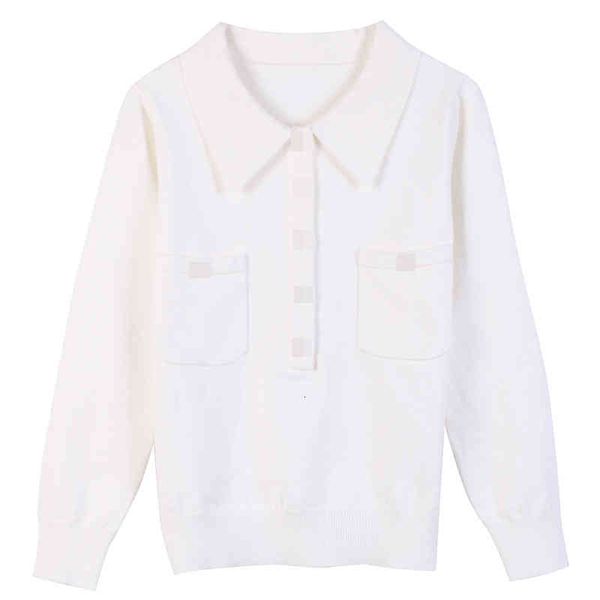 women's sweaters autumn winter solid color button pocket splicing lapel long sleeve temperament celebrity slim knit pullover women 7cvv, White;black
women's sweaters autumn winter solid color button pocket splicing lapel long sleeve temperament celebrity slim knit pullover women 7cvv, White;black