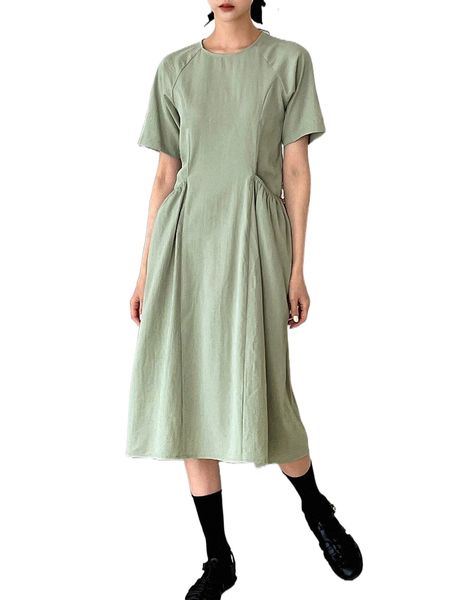 dazy raglan sleeve slant pocket dress i1os#, Black;gray