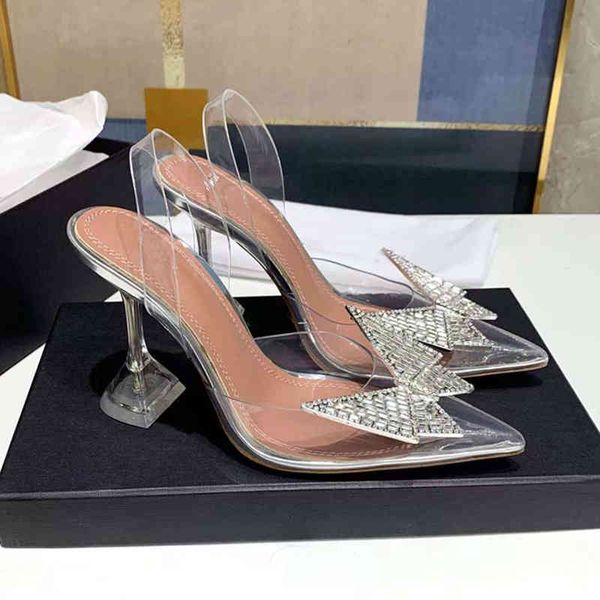 sandals summer pointed butterfly crystal high-heeled sandals transparent film wine glass heel temperament banquet shoes, Black
sandals summer pointed butterfly crystal high-heeled sandals transparent film wine glass heel temperament banquet shoes, Black
