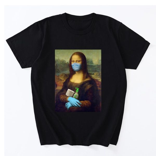 men's t-shirts men's awesome mona lisa wearing a mask t shirt casual cotton protects himself tee loose clothes gift, White;black
men's t-shirts men's awesome mona lisa wearing a mask t shirt casual cotton protects himself tee loose clothes gift, White;black