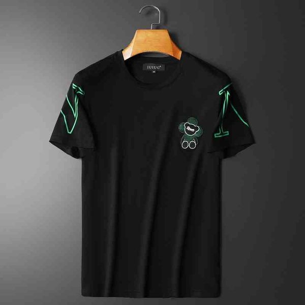 2022 summer new trend men's fashion casual mercerized cotton short sleeve t-shirt men streetwear women's clothing summer 50% off, White;black
2022 summer new trend men's fashion casual mercerized cotton short sleeve t-shirt men streetwear women's clothing summer 50% off, White;black