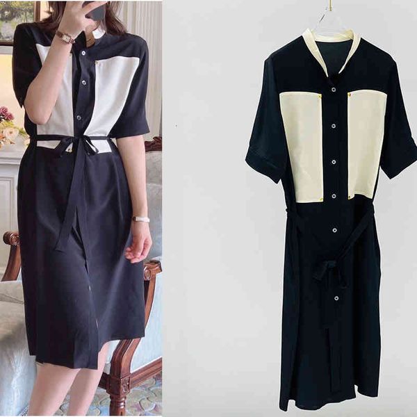 casual dresses p395465kk h straight silhouette t family small lapel contrast stitching medium sleeve silk dress women, Black;gray
casual dresses p395465kk h straight silhouette t family small lapel contrast stitching medium sleeve silk dress women, Black;gray