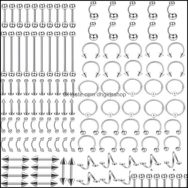 tongue rings body jewelry jewelrybody whole 120pcs mix styles stainless steel piercing eyebrow belly dhrm3, Silver
tongue rings body jewelry jewelrybody whole 120pcs mix styles stainless steel piercing eyebrow belly dhrm3, Silver