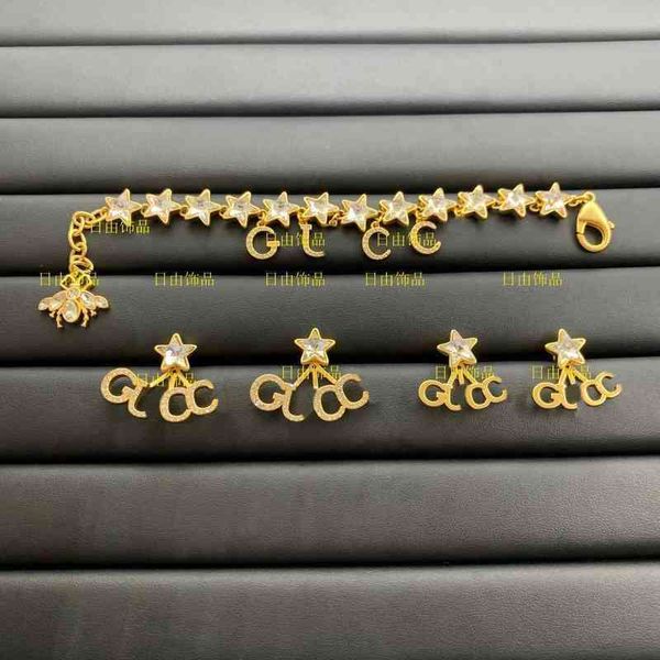 factory outlet new diamond studded star fashion bracelet earrings temperament texture trend jewelry, Silver
factory outlet new diamond studded star fashion bracelet earrings temperament texture trend jewelry, Silver