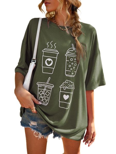 cartoon graphic drop shoulder tee n9qa#, White 
cartoon graphic drop shoulder tee n9qa#, White