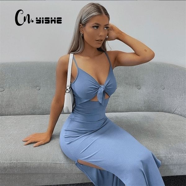 cnyishe backless long dress fashion women bandage cut out split bodycon ladies party club maxi es vestidos 220507, Black;gray
cnyishe backless long dress fashion women bandage cut out split bodycon ladies party club maxi es vestidos 220507, Black;gray