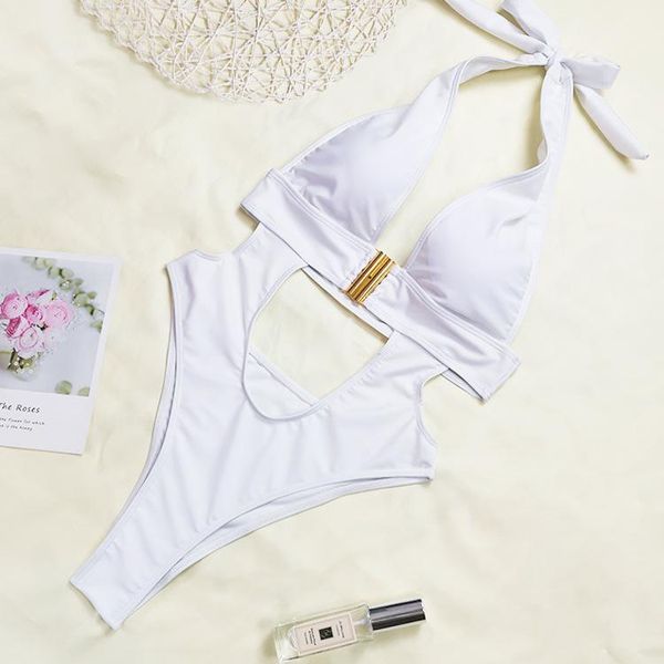 women's swimwear 2022 fashion women swimsuit solid deep v snap design bikini bathing suit swimming one piece set monokini, White;black
women's swimwear 2022 fashion women swimsuit solid deep v snap design bikini bathing suit swimming one piece set monokini, White;black