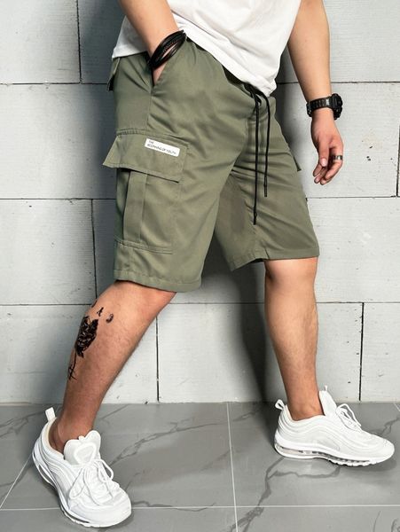 men letter patch detail flap pocket drawstring waist shorts 91vk#, White;black
men letter patch detail flap pocket drawstring waist shorts 91vk#, White;black