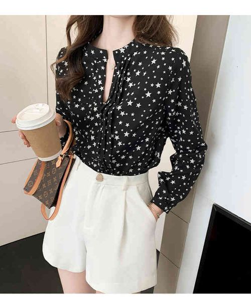 women's blouses shirts spring women's wave point chiffon shirt light mature style lantern sleeve loose and versatile giz4, White
women's blouses shirts spring women's wave point chiffon shirt light mature style lantern sleeve loose and versatile giz4, White