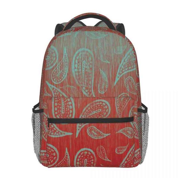 teal green red paisley mandala backpack men women school bags student laprucksack light weight aa220316
teal green red paisley mandala backpack men women school bags student laprucksack light weight aa220316