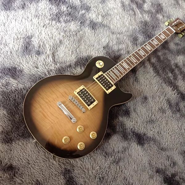 2022standard electric guitar tobacco burst color tiger maple yellow binding guitarar
2022standard electric guitar tobacco burst color tiger maple yellow binding guitarar