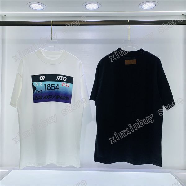 22ss men women designers t shirts tee run away paris print 1854 cotton short sleeve crew neck streetwear black white xinxinbuy m-2xl, White;black
22ss men women designers t shirts tee run away paris print 1854 cotton short sleeve crew neck streetwear black white xinxinbuy m-2xl, White;black