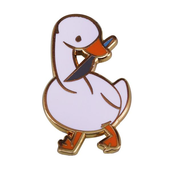 goose with a knife lapel pin fashion game untitled honk goose fans great collection, Blue
goose with a knife lapel pin fashion game untitled honk goose fans great collection, Blue