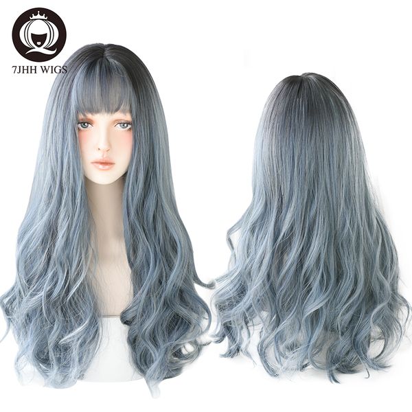 7jhh blue wavy synthetic wigs long omber corche hair with bangs for women heat-resistant african american daily wear full wigfactory direct, Black
7jhh blue wavy synthetic wigs long omber corche hair with bangs for women heat-resistant african american daily wear full wigfactory direct, Black