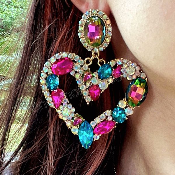 luxury sparkly colorful rhinestone glass heart-shaped dangle earrings for women crystal jewelry wedding gift, Silver
luxury sparkly colorful rhinestone glass heart-shaped dangle earrings for women crystal jewelry wedding gift, Silver