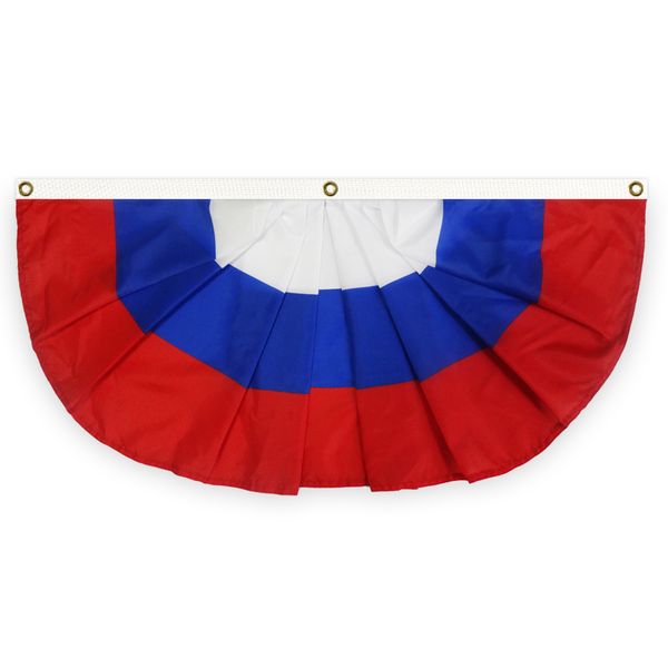russia pleated fan flag bunting 1.5x3 ft premium polyester banner with three brass grommets for indoor outdoor decoration
russia pleated fan flag bunting 1.5x3 ft premium polyester banner with three brass grommets for indoor outdoor decoration