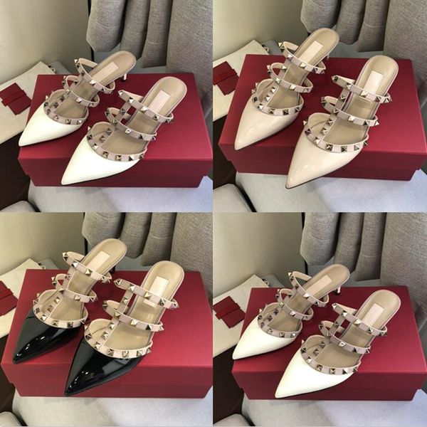 ladies patent leather rivet sandals slippers grade cow made in italy unique eagle mouth design process effect soft suede leather upper, Black
ladies patent leather rivet sandals slippers grade cow made in italy unique eagle mouth design process effect soft suede leather upper, Black