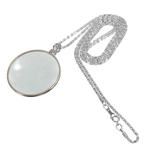 5x round reading magnifying glass, monocular lens pendant, gold-plated silver long chain, gift, special price
5x round reading magnifying glass, monocular lens pendant, gold-plated silver long chain, gift, special price