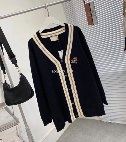 women's knits & tees 22 early spring gu little bee embroidery french college style contrast color aging medium and long knitted cardiga, White
women's knits & tees 22 early spring gu little bee embroidery french college style contrast color aging medium and long knitted cardiga, White
