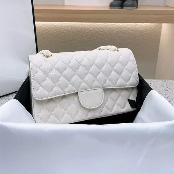 25c ladies classic double flap caviar leather white quilted bag gold metal hardware matelasse chain crossbody shoulder luxury designer multi
25c ladies classic double flap caviar leather white quilted bag gold metal hardware matelasse chain crossbody shoulder luxury designer multi