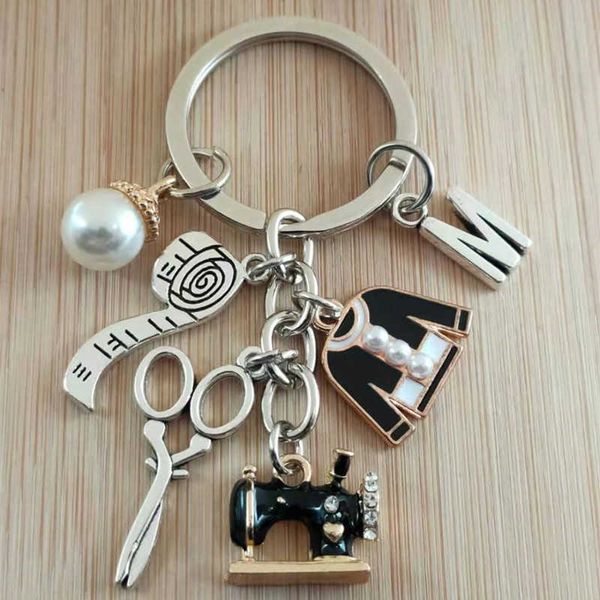 keychains new fashion charm a-z sewing machine scissors and tape measure clothes keychain a beautiful gift for friends, Silver
keychains new fashion charm a-z sewing machine scissors and tape measure clothes keychain a beautiful gift for friends, Silver