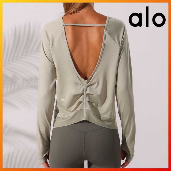 alo yoga women's fall new t-shirt back hollow women's training fitness running sports long sleeve breathable wt363, White;red
alo yoga women's fall new t-shirt back hollow women's training fitness running sports long sleeve breathable wt363, White;red