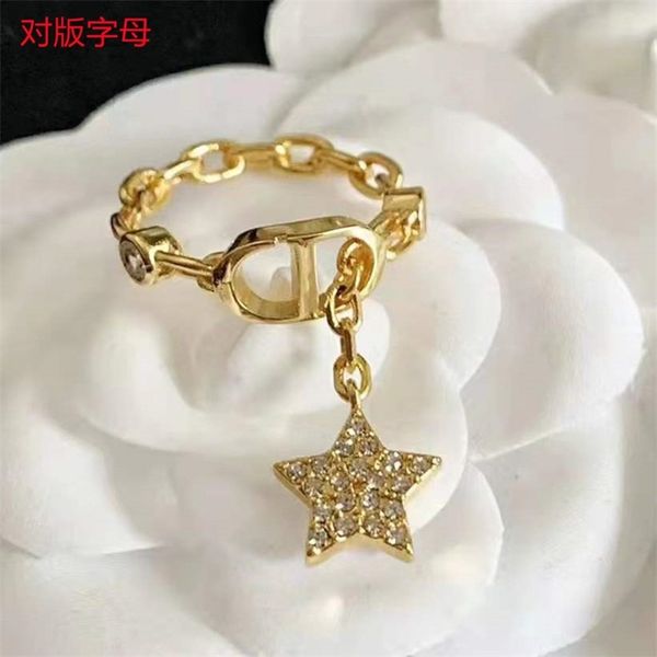 50% off online high version letter tassel diamond star female light luxury fashion ring, Silver
50% off online high version letter tassel diamond star female light luxury fashion ring, Silver