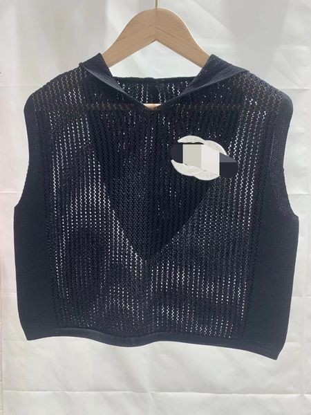 612 2022 runway summer brand same style sweater pullover t shirt hooded sleeveless women's sweaters wante, White;black
612 2022 runway summer brand same style sweater pullover t shirt hooded sleeveless women's sweaters wante, White;black
