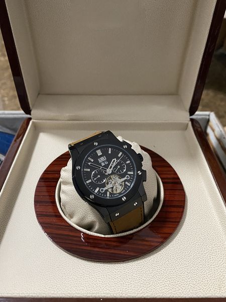 nen mens watches automatic mechanical classic movement with blue fashion dial 42mm coffee colored frosted leather waterproof stainless steel, Slivery;brown
nen mens watches automatic mechanical classic movement with blue fashion dial 42mm coffee colored frosted leather waterproof stainless steel, Slivery;brown