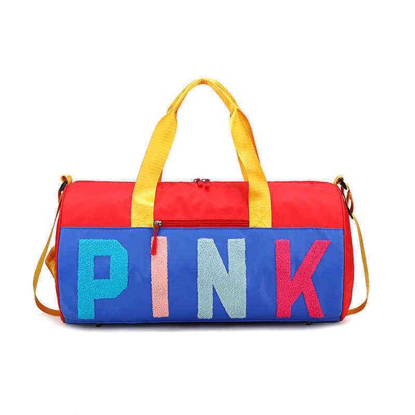 pink travel bag fitness towel embroidered portable shoulder fixed storage 220526 
pink travel bag fitness towel embroidered portable shoulder fixed storage 220526