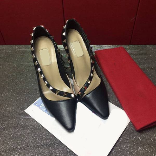 rivets dress shoes matte sheep print pointed toe women fashion shoe real leather 9.5cm stieltto heels designer pumps, Black
rivets dress shoes matte sheep print pointed toe women fashion shoe real leather 9.5cm stieltto heels designer pumps, Black