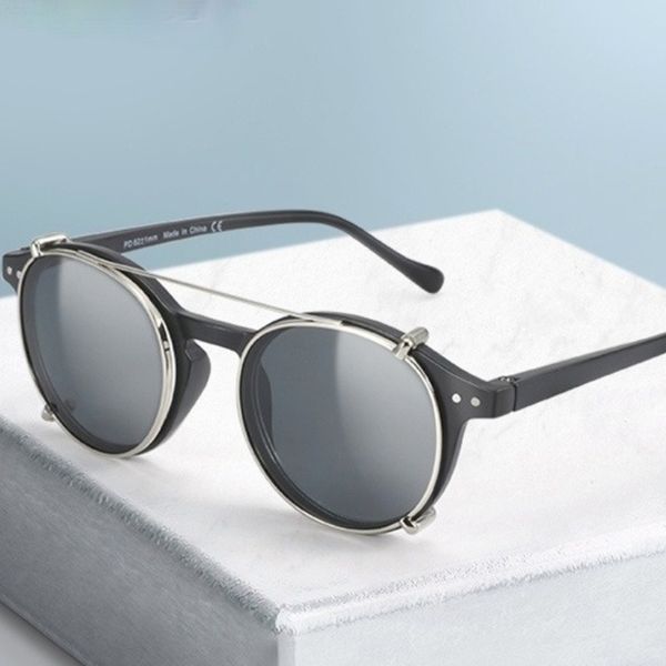 zenottic retro steampunk round clip on sunglasses men women double layer removable polarized uv400 lens sun glasses with box 220506, White;black
zenottic retro steampunk round clip on sunglasses men women double layer removable polarized uv400 lens sun glasses with box 220506, White;black