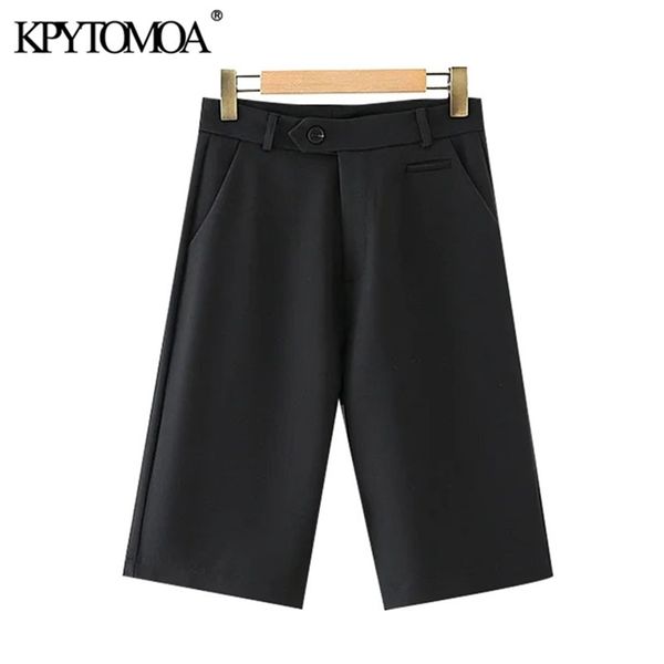 kpytomoa women chic fashion side pockets straight shorts vintage high waist zipper fly female short pants mujer 210331, White;black
kpytomoa women chic fashion side pockets straight shorts vintage high waist zipper fly female short pants mujer 210331, White;black
