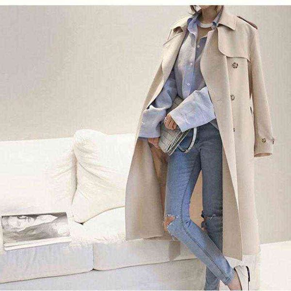 women's trench coats women coat fashion medium length spring autumn long sleeve solid color double-breasted ladies an900 t220809, Tan;black
women's trench coats women coat fashion medium length spring autumn long sleeve solid color double-breasted ladies an900 t220809, Tan;black