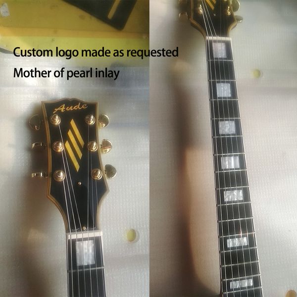 jacey guitar store customized matt black guitar with yellow binding yellow loge ebony fretboard back cutaway
jacey guitar store customized matt black guitar with yellow binding yellow loge ebony fretboard back cutaway