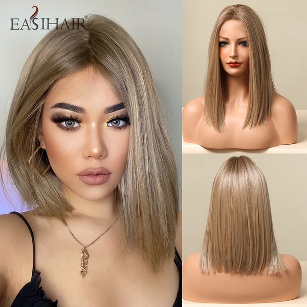 lx brand goldern blonde lace front wigs medium bob straight synthetic wigs for women brown roots natural hair wig heat resistantfactory dire, Black
lx brand goldern blonde lace front wigs medium bob straight synthetic wigs for women brown roots natural hair wig heat resistantfactory dire, Black