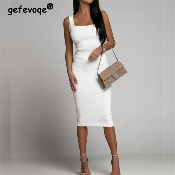 summer fashion rib knit simple black white sleeveless bodycon club basic midi dress for women casual elegant ladies dresses 220613, Black;gray
summer fashion rib knit simple black white sleeveless bodycon club basic midi dress for women casual elegant ladies dresses 220613, Black;gray