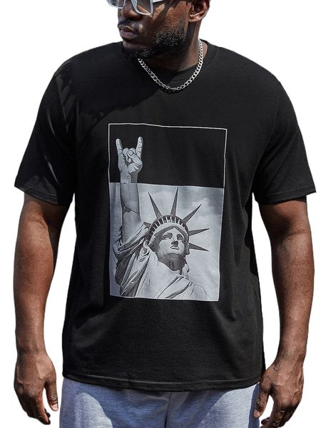 extended sizes men figure graphic tee f0tu#, White;black 
extended sizes men figure graphic tee f0tu#, White;black