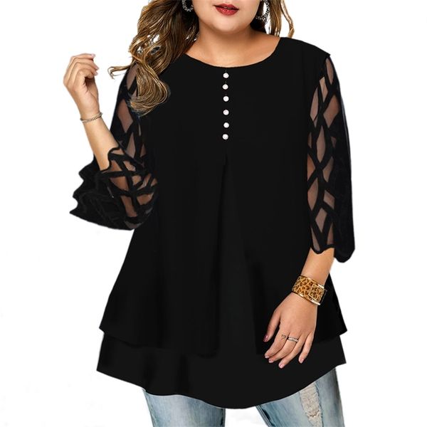 6xl geometric translucent sleeve plus size blouse casual button womens blouses ruffled long sleeve shirts blusas d30 210303, White
6xl geometric translucent sleeve plus size blouse casual button womens blouses ruffled long sleeve shirts blusas d30 210303, White